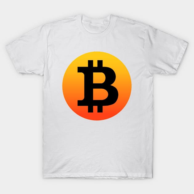 Bitcoin Sunset T-Shirt by Pektashop